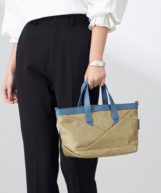 Y'SACCS リネンライク　イニシャルトート　Sサイズ ベージュ