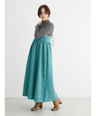 Green Parks ・ＥＬＥＮＣＡＲＥ　ＤＵＥ　ツイードキャミワンピース Green