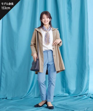 Tiaclasse 【洗える】スタンドカラープリーツコート ベージュ