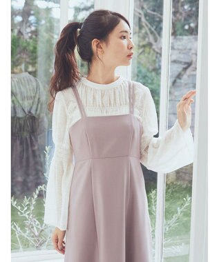 earth music&ecology ジャガードシャーリングプルオーバー Ivory