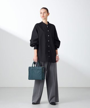 Y'SACCS ツイルナイロン　スクエアトート　Sサイズ ブルーグリーン