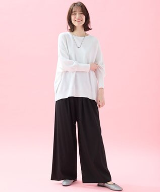 ANY 【洗濯機可/UVカット/接触冷感】クールタッチボクシーニット オフ