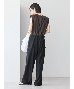 AMERICAN HOLIC リネンブレンドサロペットパンツ Black