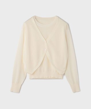 GRACE CONTINENTAL レイヤードニットトップ キナリ