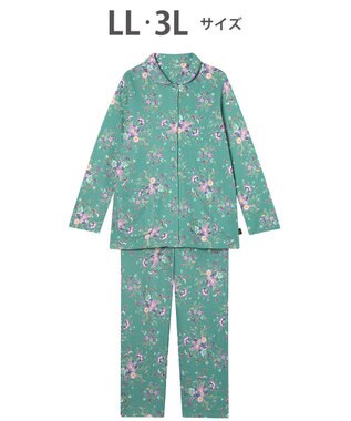 WACOAL ワコール_リラックス＆スリープ パジャマ 綿混(本体) あったか 長袖 長ズボン ミントン レディース NDW462 /ワコール