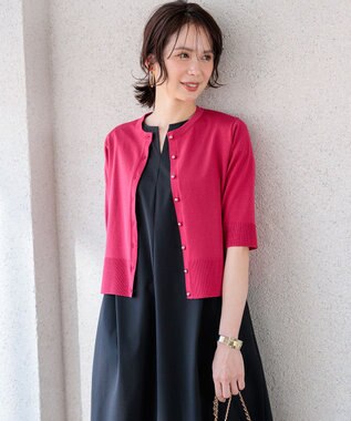 組曲 S 【先行予約】シアーニット5分袖 カーディガン