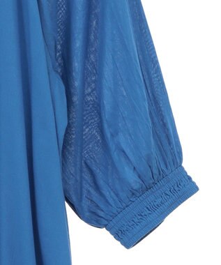 CRAFT STANDARD BOUTIQUE インド綿2WAY綿ボイルギャザーネックワンピース Blue