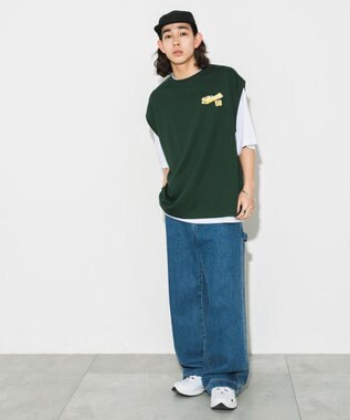 WEGO 【SETUPアイテム】アンサンブルスウェットベストT（S） グリーン