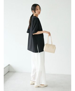 CRAFT STANDARD BOUTIQUE ヴィンテージ風天竺 ショルダーギャザーチュニック Black