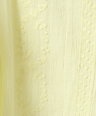 earth music&ecology ビッグカラー刺繍ブラウス Yellow