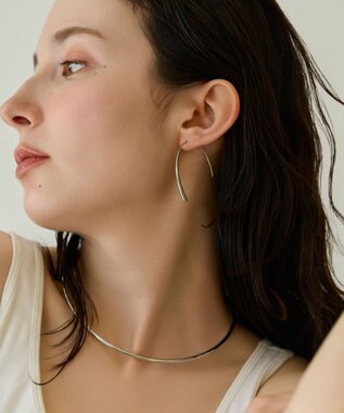 Phoebe 〈金属アレルギー対応〉エアリーフックピアス　シルバー　ステンレス シルバー