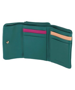 tsumori chisato CARRY ソフトラム 3つ折り財布 グリーン