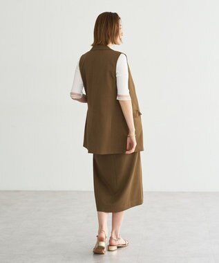 YECCA VECCA ドライタッチナロースカート Brown