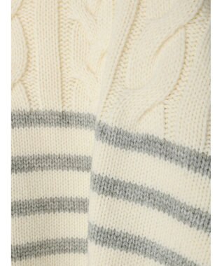 CRAFT STANDARD BOUTIQUE ケーブル×ボーダードッキングプルオーバー Border Ivory