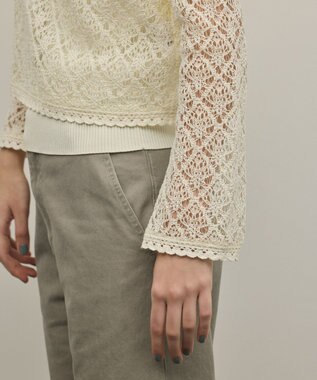 GRACE CONTINENTAL レースフレアスリーブトップ キナリ