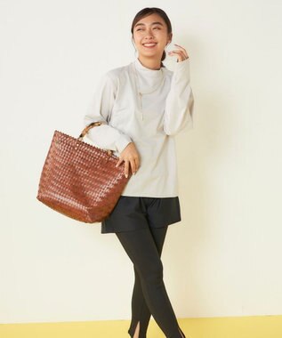 OP／FILA 【ocean pacific】モックネックラッシュガード付き 水着5点セット ベージュ