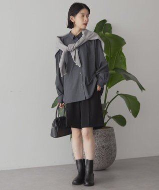 AMERICAN HOLIC イージーケアコクーンバックタックシャツ Check