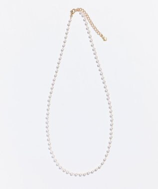 Phoebe <オンワード限定セット>シンプルパールチェーンネックレス×フォーマルパールビジューサークルブローチ ゴールド