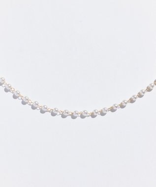 Phoebe <オンワード限定セット>シンプルパールチェーンネックレス×フォーマルパールビジューサークルブローチ ゴールド