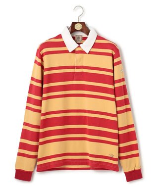 J.PRESS MEN ソフトタッチコットンマルチボーダー ラガーポロシャツ レッド系7
