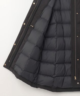 ANY SIS 【撥水・洗える】2WAYドロストフーディミドル ダウン ブラック