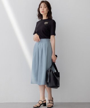 組曲 ベーシックリブ Tシャツ ブラック系