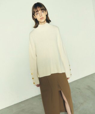 GRACE CONTINENTAL メリノウールニットトップ ホワイト