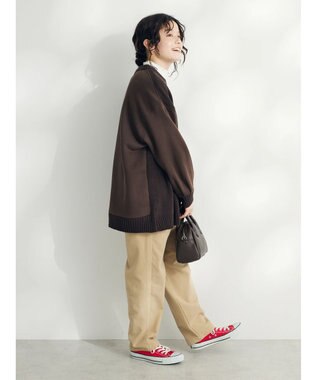 CRAFT STANDARD BOUTIQUE 片畔ニットドッキングチュニック Brown