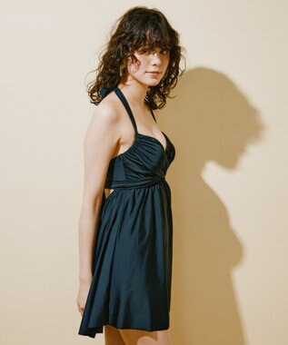 San-ai Resort（三愛水着楽園） ワコール定番商品カップ使用、GHIカップの大きなお胸に対応【グラマラスフィット】クロスワイヤーAライン水着　9D-M　【San-ai Resort（サンアイリゾート）】 ブラック