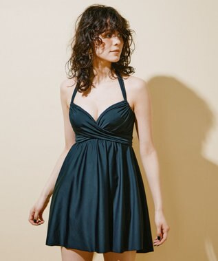 San-ai Resort（三愛水着楽園） ワコール定番商品カップ使用、GHIカップの大きなお胸に対応【グラマラスフィット】クロスワイヤーAライン水着　9D-M　【San-ai Resort（サンアイリゾート）】 ブラック