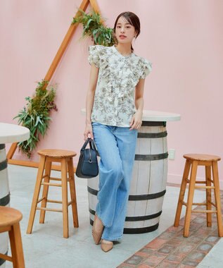 Tiaclasse 【小倉優子さん着用・フラット&ヒール2TYPE】ケージデザインシアーパンプス フラット：ベージュ