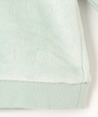 ANY KIDS 両面 フリース スパンコール トレーナー ミント×クマ