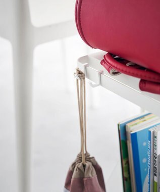 tower ランドセル収納ラック タワー キャスター付き 2段 ホワイト ホワイト