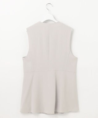 自由区 L 【セットアップ対応・洗える】トリアセダブルクロス ジレ ライトグレー系