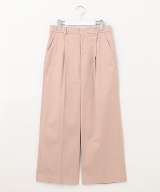 自由区 【XSサイズ~/接触冷感・吸湿・速乾】COOLMAX ワイドパンツ ピンク系