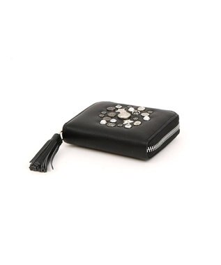 UNBILLION ペルケ perche / マルチスタッズ・ジャバラカードウォレット ライトブラック