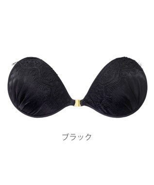 BRADELIS New York 【NuBra / ボリュームアップ】パテッドヌーブラ クロス デザインヌーブラ ブラック