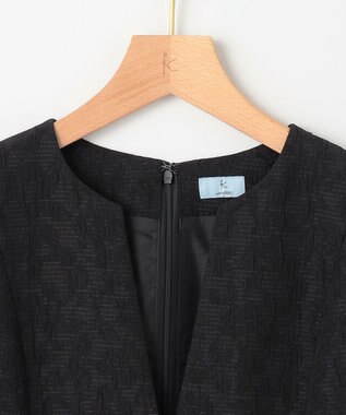 組曲 フラワーラメジャカード ジャンパースカート ブラック系