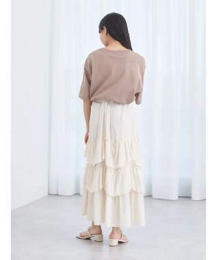 earth music&ecology ＢＯＸ　Ｔシャツ Beige