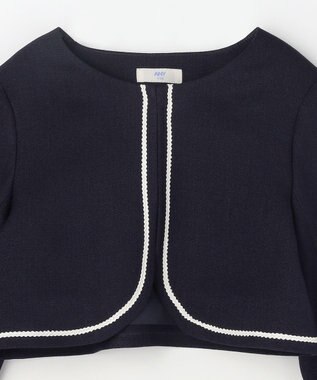 ANY KIDS 【2点セット】ノーカラー ボレロジャケット+襟付き ワンピース グレー