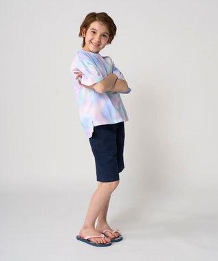 OP／FILA 【RUSTY】ニコちゃん×タイダイ柄半袖Tシャツ パープル