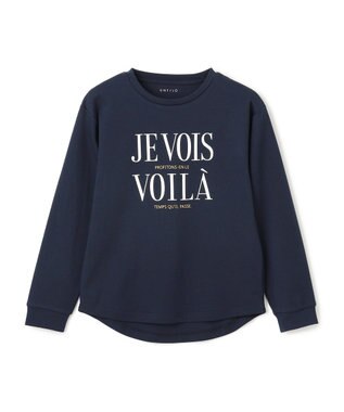 UNFILO 【110-150cm】選べるアソート ロゴロンT(UNISEX) [プリントロゴ]ネイビー