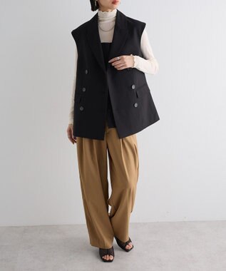 Green Parks テーラードベスト Black