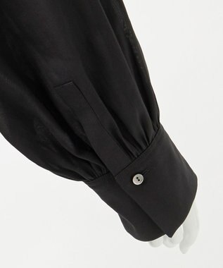 23区 S 【GOLD LABEL】トリアセテートオーガンジー プリーツワンピース ブラック系