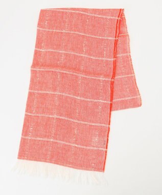 JOSEPH ABBOUD 【イタリア製】スラブチェックジャガード ストール オレンジ系4