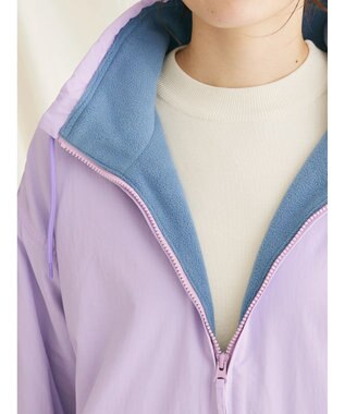 CRAFT STANDARD BOUTIQUE ナイロン×裏フリースアノラックブルゾンＬ／Ｓ Lavender
