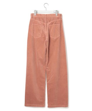 23区 【洗える】23区DENIM ベルベットストレッチ ワイドパンツ ピンク系
