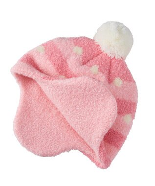 MIKI HOUSE HOT BISCUITS 【42-52cm】 ニット帽子(フード) ピンク