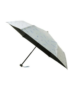 MOONBAT 【一級遮光/晴雨兼用】LANVIN en Bleu (ランバン オン ブルー) 折りたたみ日傘 ラインドローイング 遮光 遮熱 UV ライトグレー