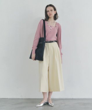 YECCA VECCA [UVカットマシンウォッシャブル]アンサンブルニット Pink